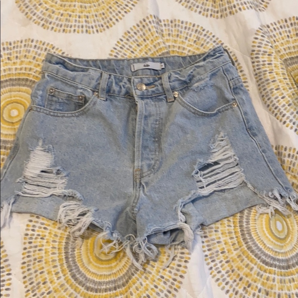 Adika high waisted ripped shorts